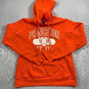 Princeton University Hoodie Womens Small Orange‎ Pullover Champion